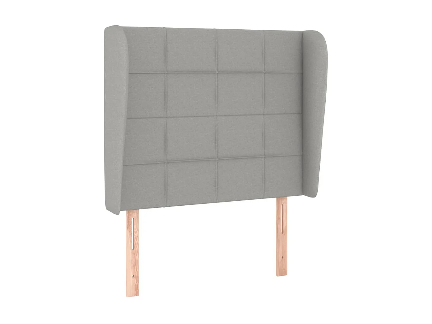 Cabeceira com orelhas Cinza claro 93x23x118/128 cm Tecido