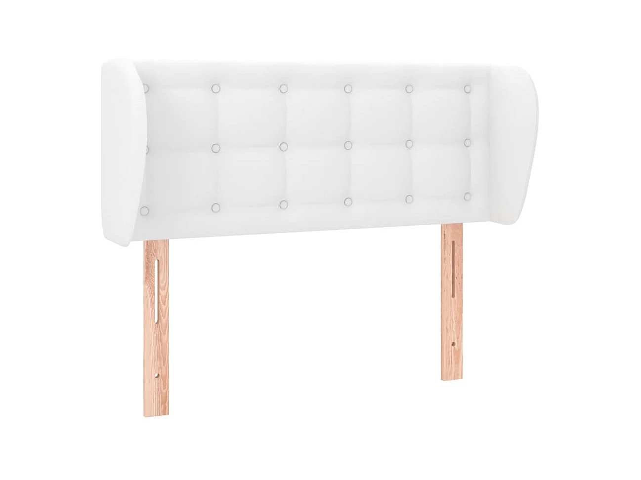 Tête de lit avec oreilles Blanc 103x23x78/88 cm Similicuir