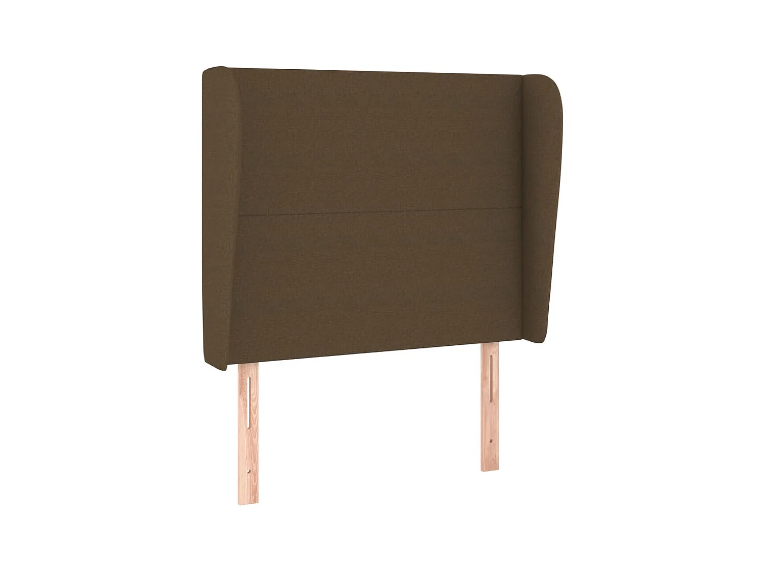 Tête de lit avec oreilles Marron foncé 83x23x118/128 cm Tissu