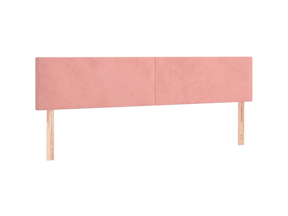 Têtes de lit 2 pcs Rose 100x5x78/88 cm Velours
