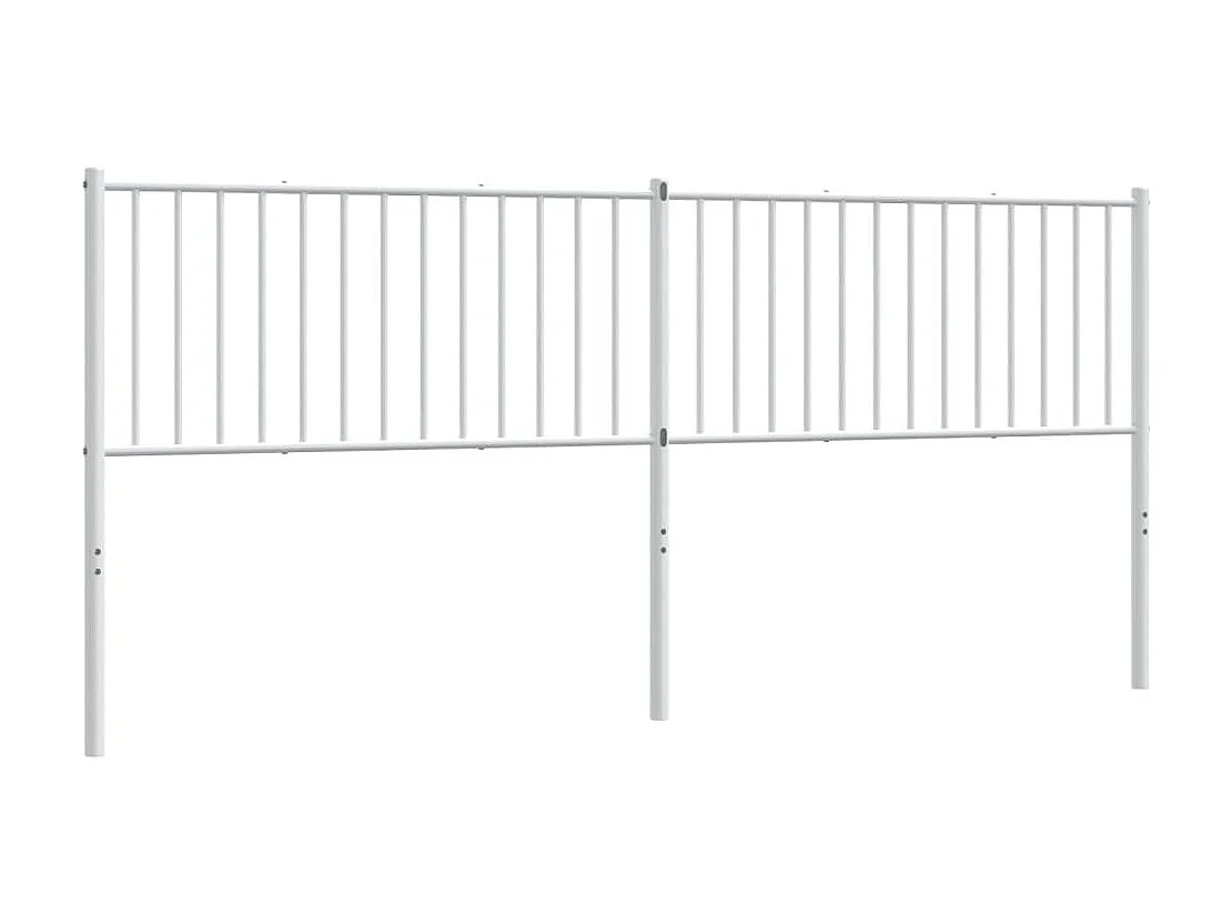 Kopfteil aus weißem Metall, 200 cm