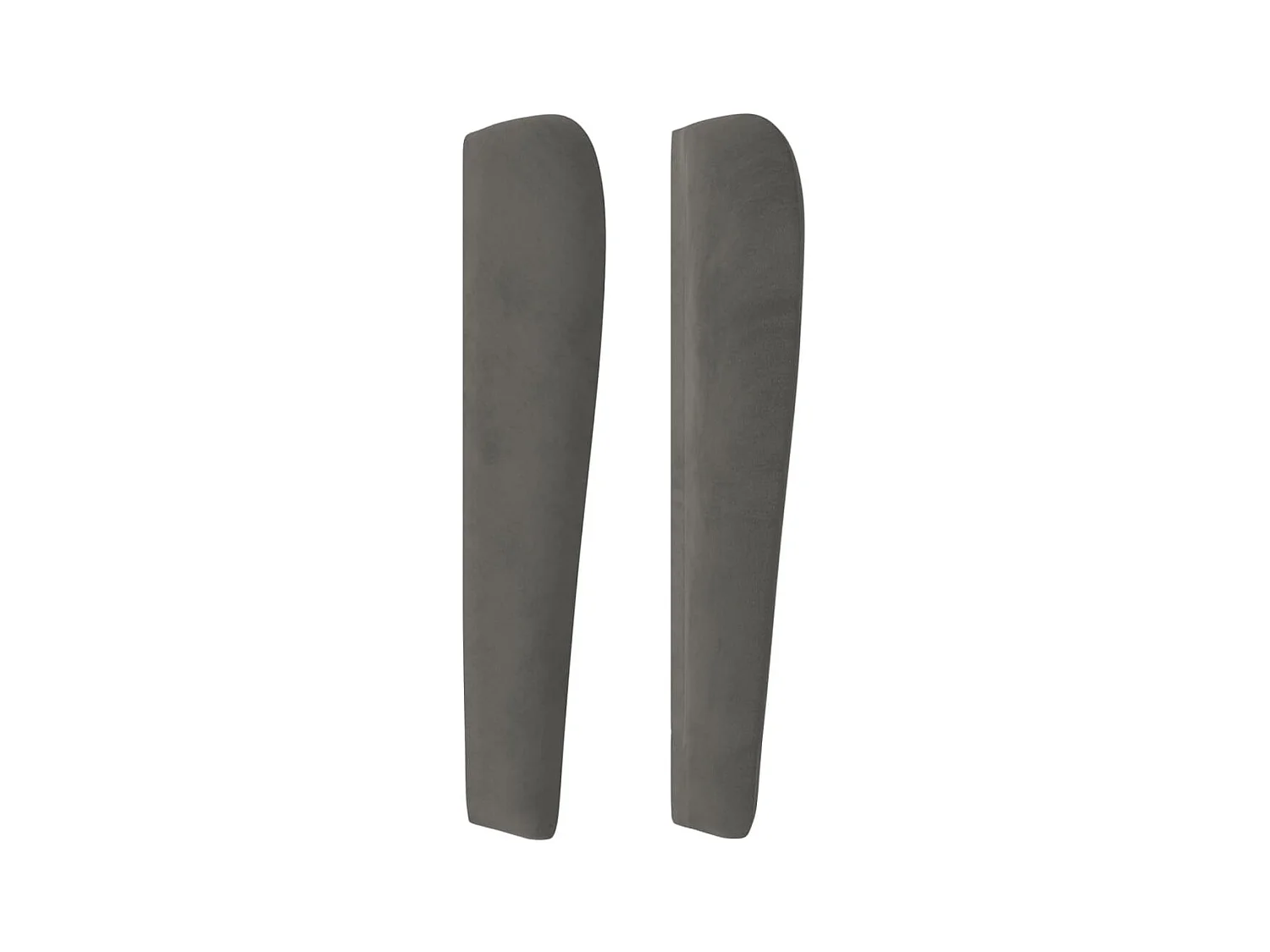 Kopfteil mit Ohren Dunkelgrau 183x23x118/128 cm Samt