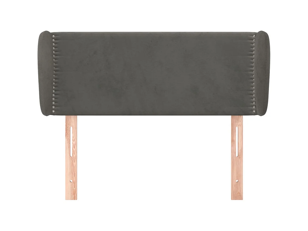 Cabeceira com orelhas Cinza escuro 83x23x78/88 cm Veludo