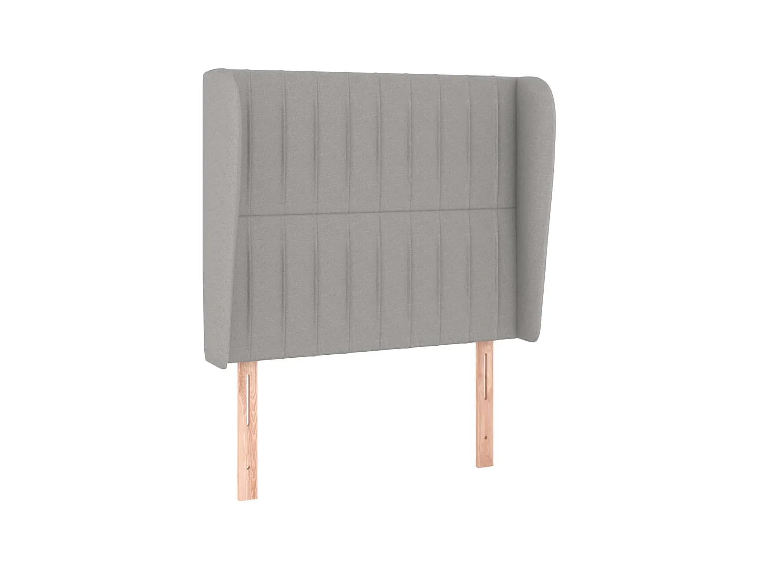 Tête de lit avec oreilles Gris clair 93x23x118/128 cm Tissu
