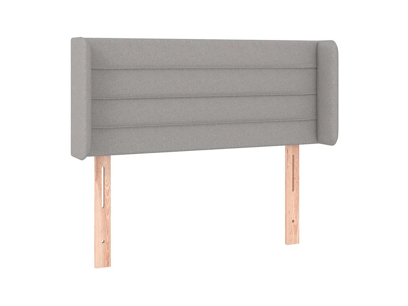 Tête de lit avec oreilles Gris clair 103x16x78/88 cm Tissu