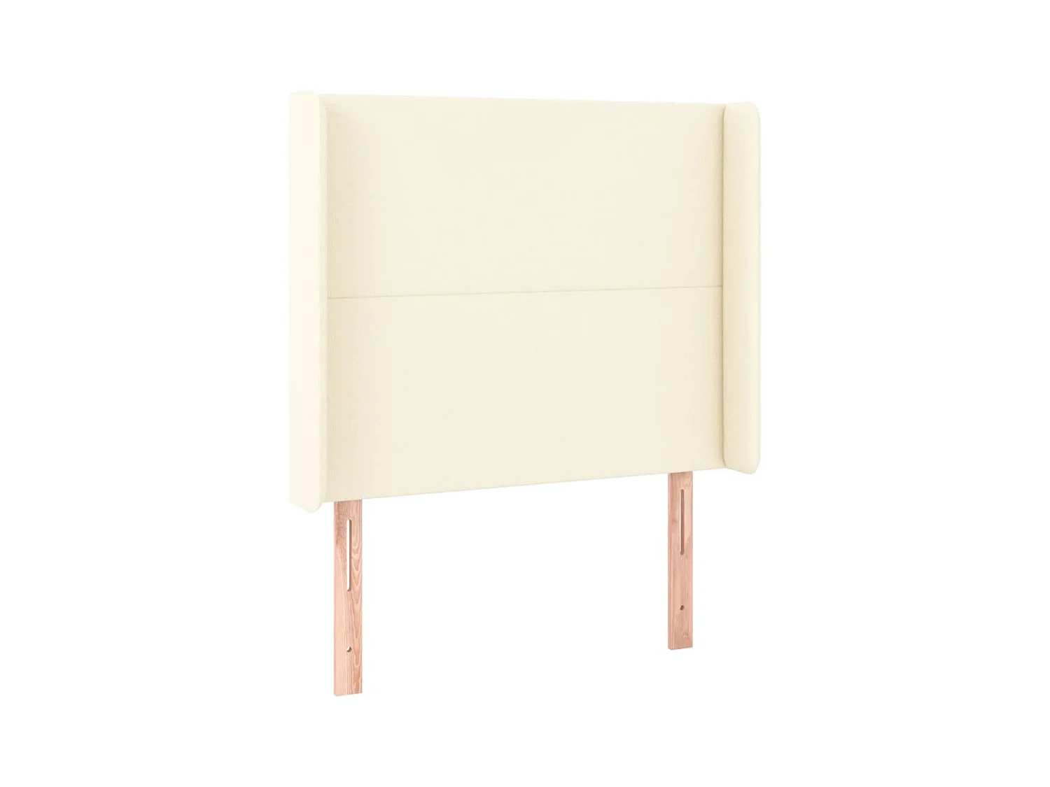Testiera con orecchie Crema 93x16x118/128 cm Ecopelle