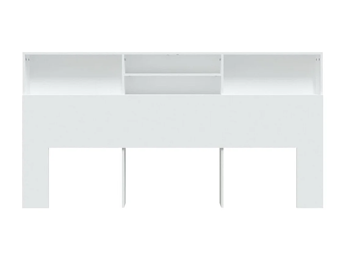 Armoire de tête de lit Blanc 200x19x103,5 cm