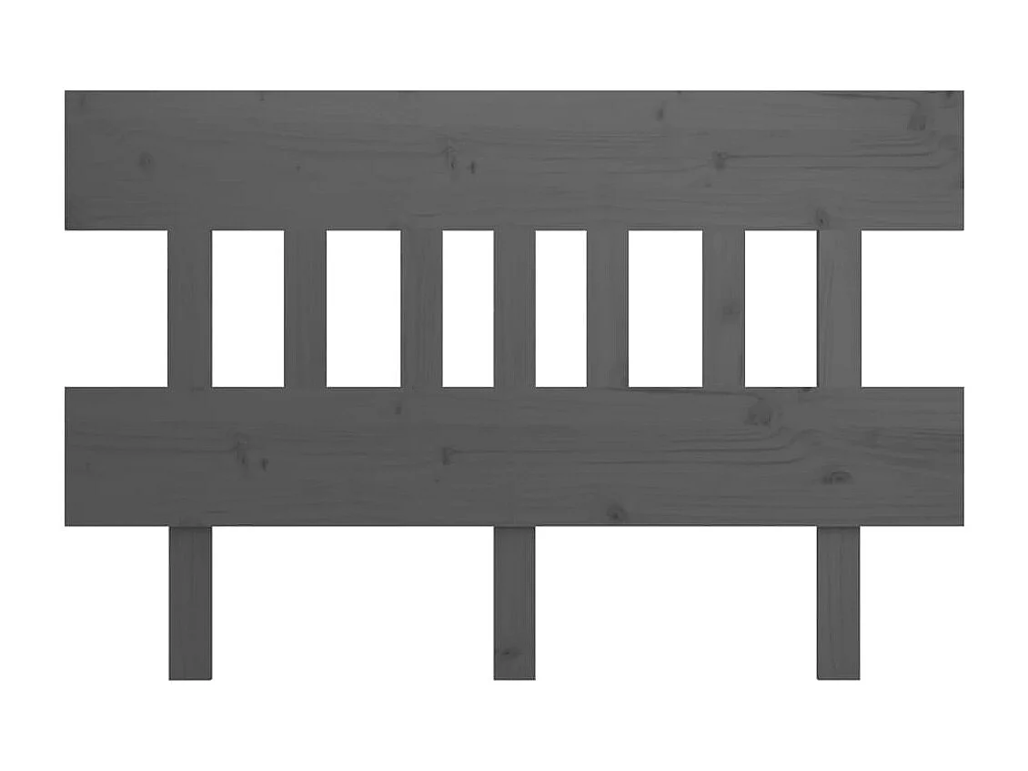 Tête de lit Gris 203,5x3x81 cm Bois massif de pin