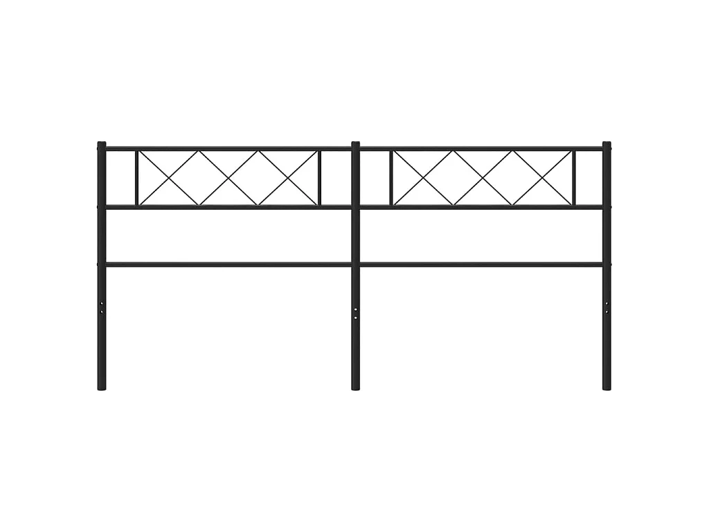 Tête de lit métal noir 200 cm