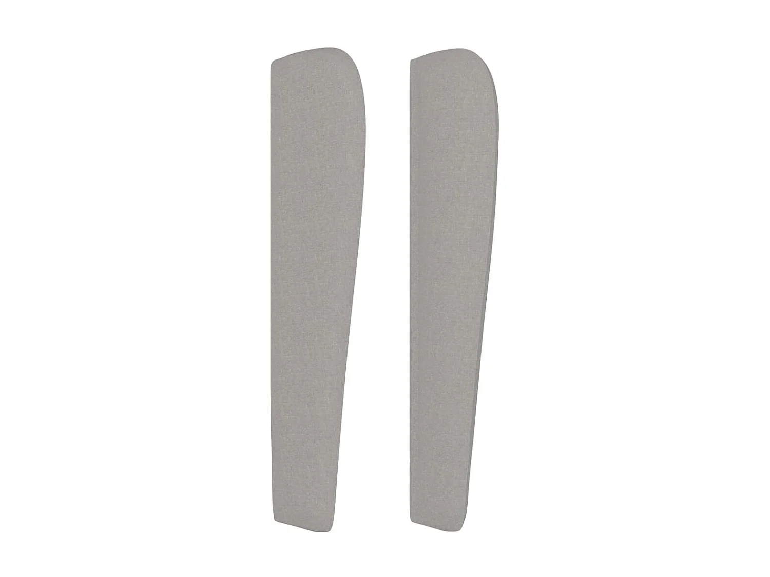 Tête de lit avec oreilles Gris clair 103x23x118/128 cm Tissu