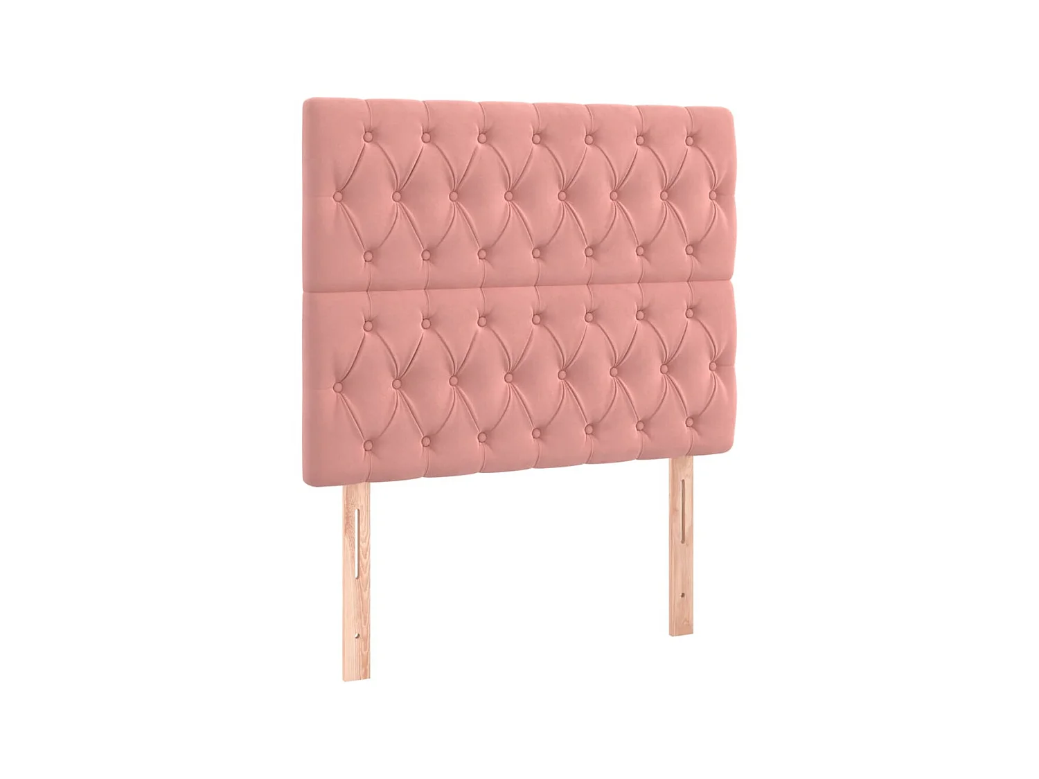 Têtes de lit 2 pcs Rose 100x7x78/88 cm Velours