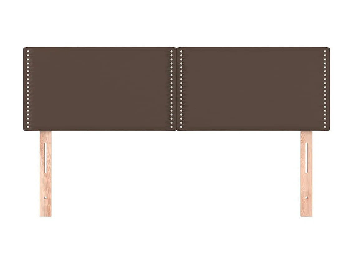 Têtes de lit 2 pcs Marron 72x5x78/88 cm Similicuir