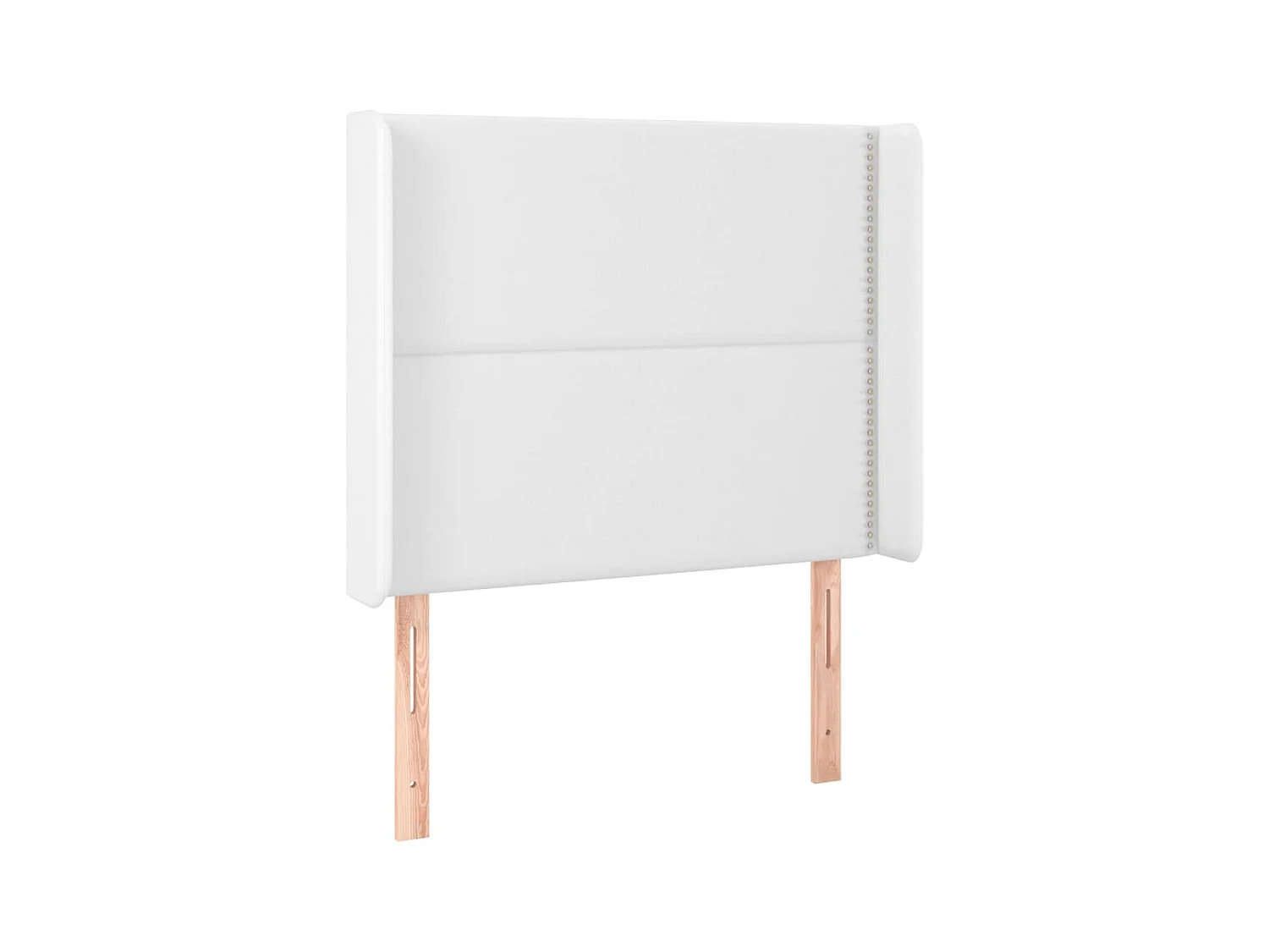 Tête de lit avec oreilles Blanc 103x16x118/128 cm Similicuir