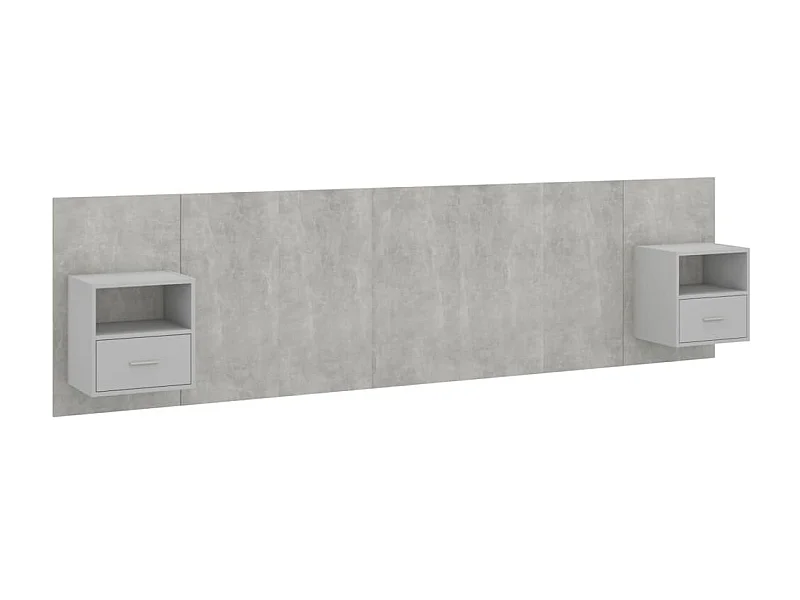 Testiera con armadietti Grigio cemento Derivati del legno