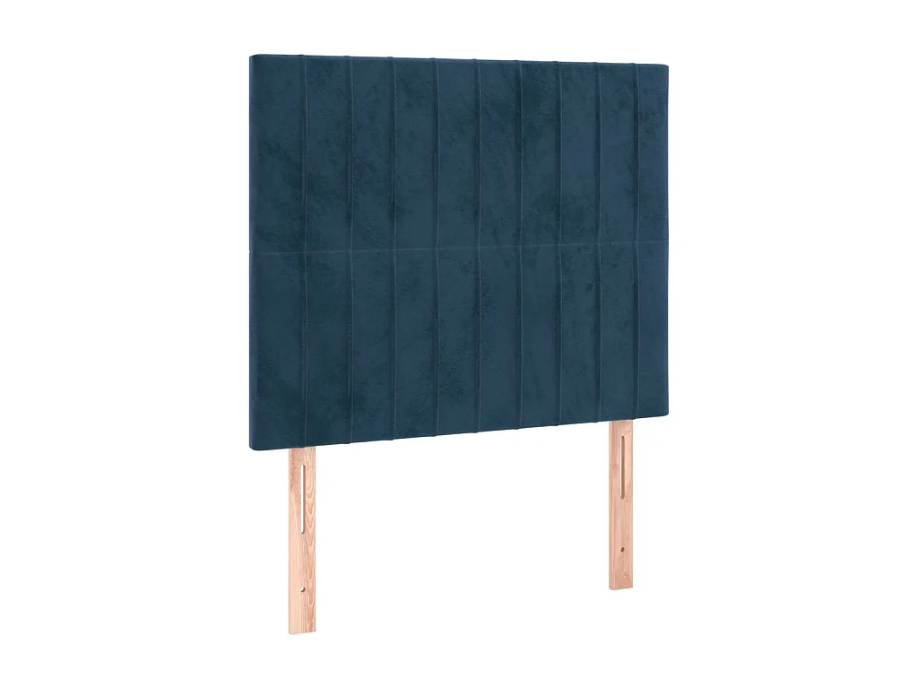 Têtes de lit 2 pcs Bleu foncé 80x5x78/88 cm Velours