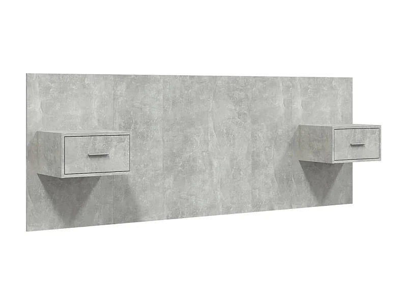 Testiera con armadietti Grigio cemento Derivati del legno