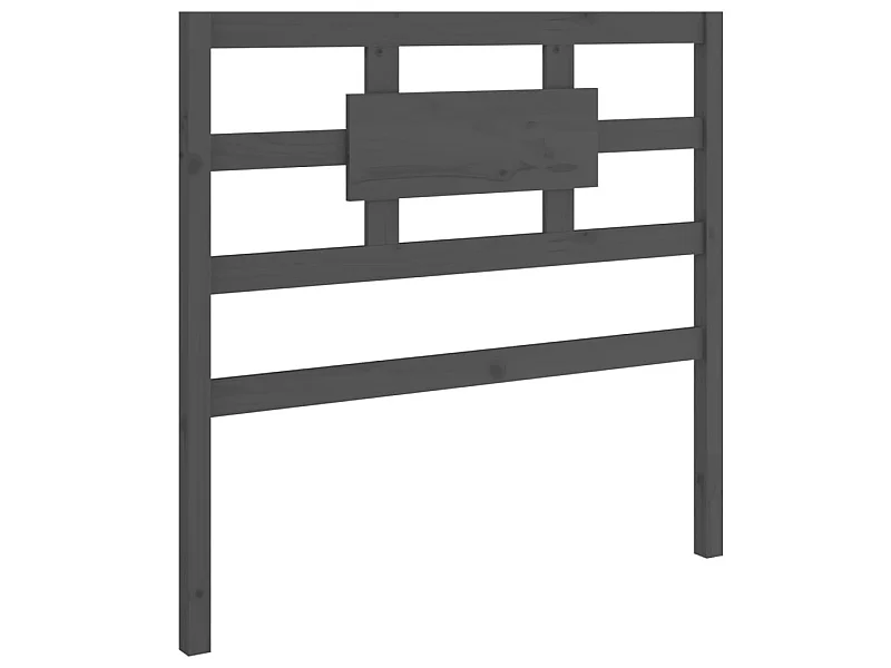 Testiera grigia 95,5x4x100 cm Legno di pino massiccio