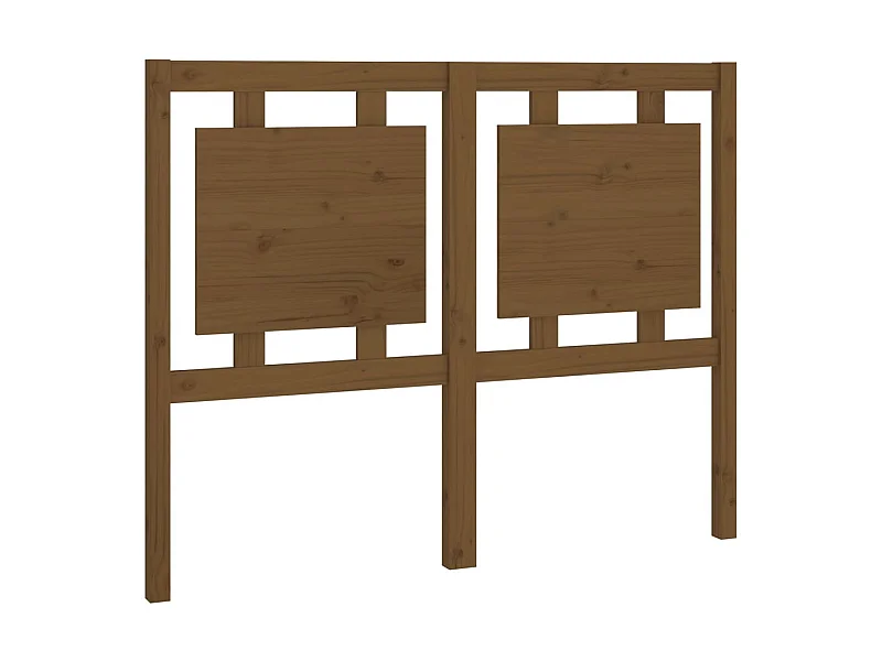 Honingbruin hoofdbord 125,5x4x100 cm Massief grenenhout