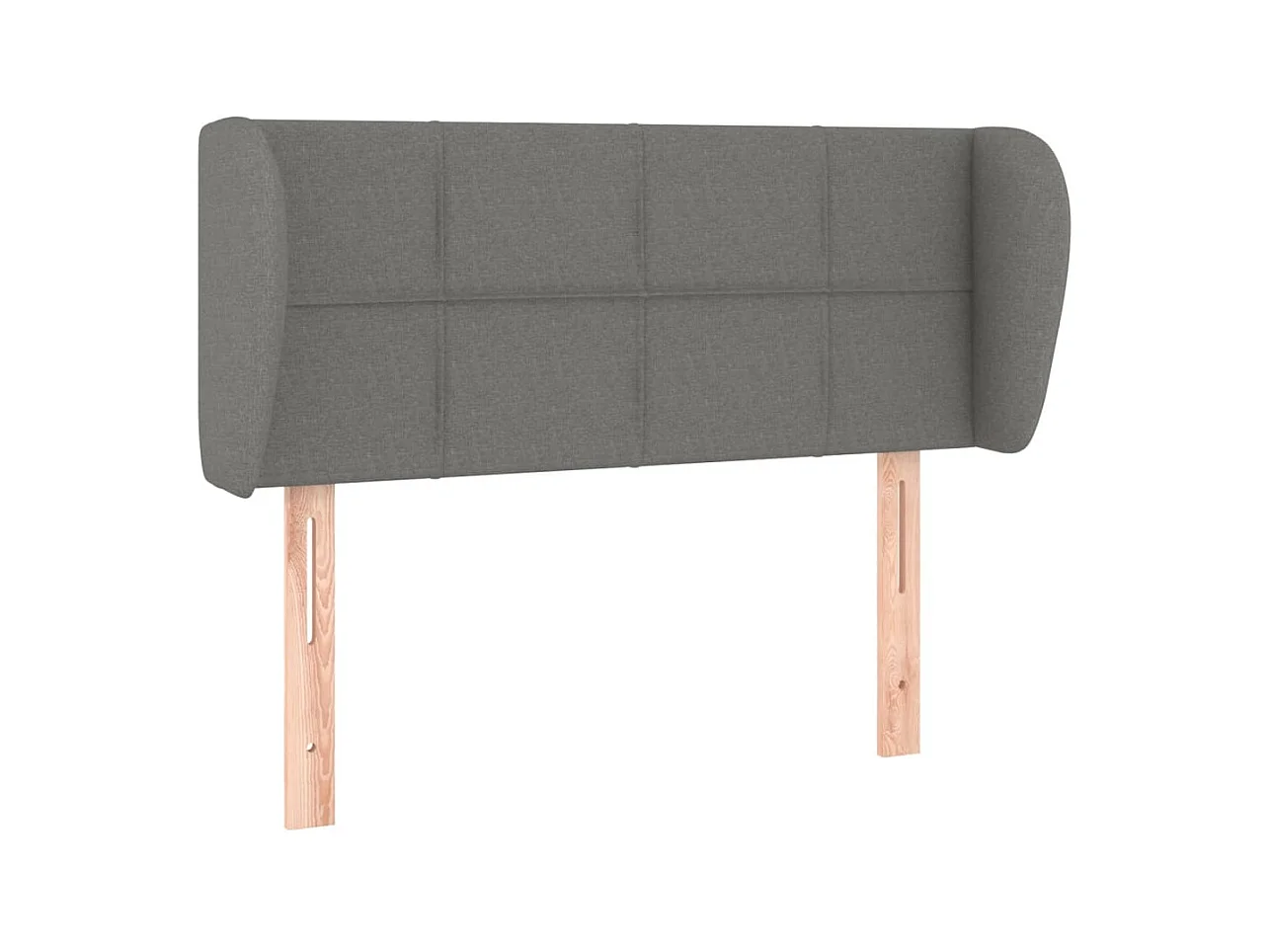 Tête de lit avec oreilles Gris foncé 83x23x78/88 cm Tissu