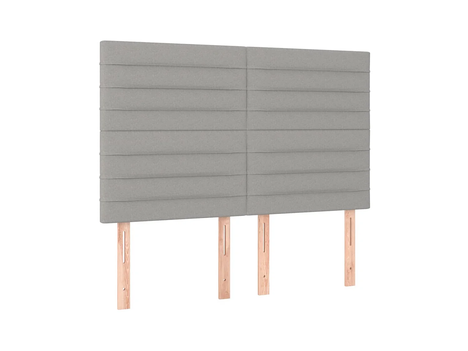 Têtes de lit 4 pcs Gris clair 72x5x78/88 cm Tissu