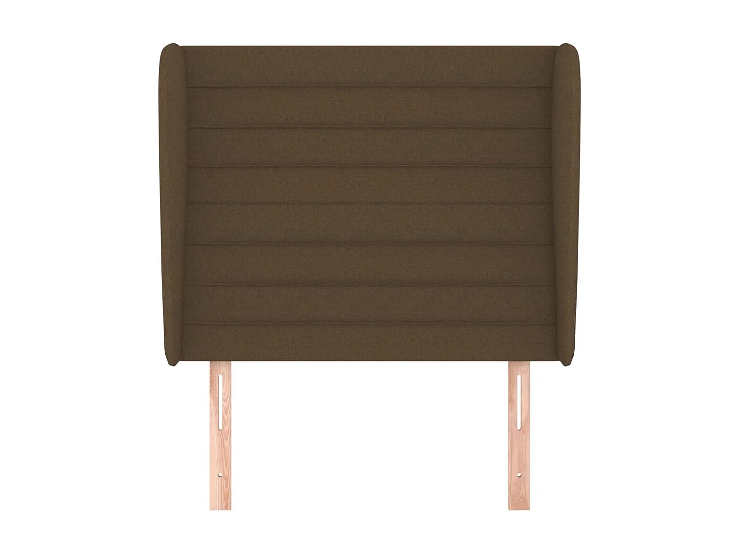 Tête de lit avec oreilles Marron foncé 83x23x118/128 cm Tissu