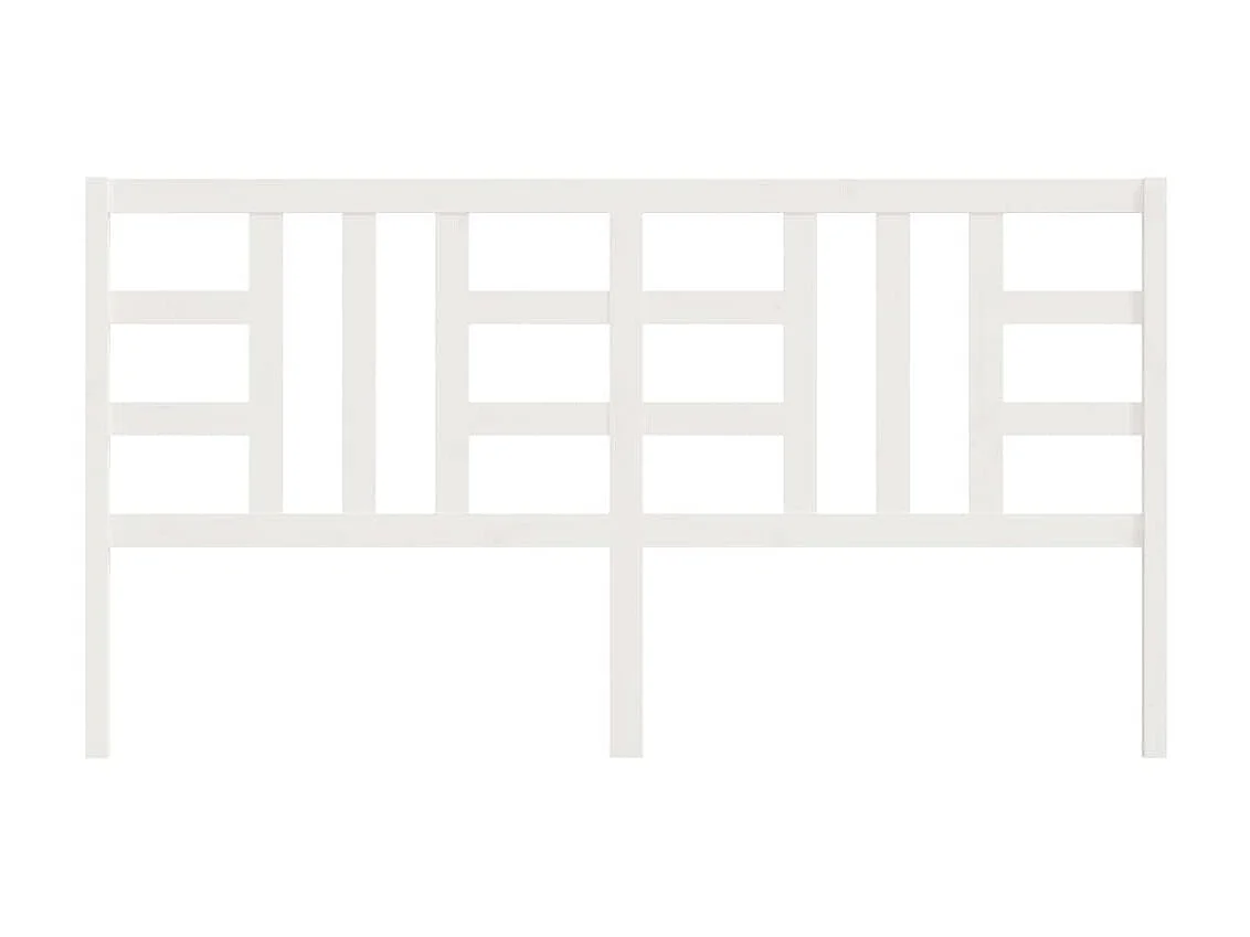 Tête de lit Blanc 206x4x100 cm Bois massif de pin