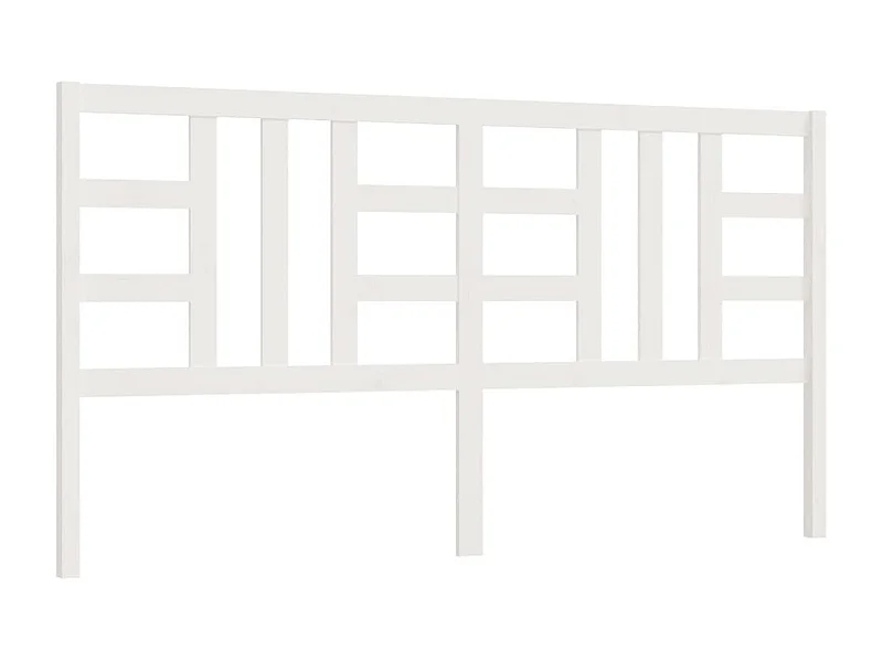Hoofdbord Wit 206x4x100 cm Massief grenenhout