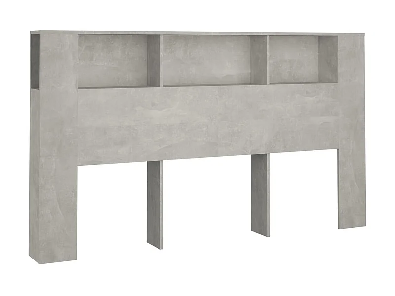 Armoire de tête de lit Gris béton 180x18,5x104,5 cm