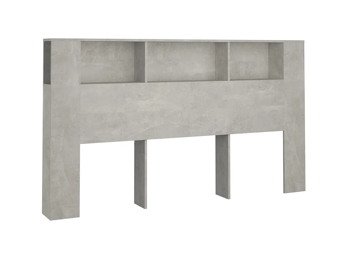 Hoofdbordkast Betongrijs 180x18,5x104,5 cm