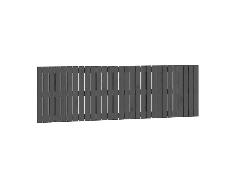 Cabecero de pared Gris 185x3x60 cm Madera maciza de pino