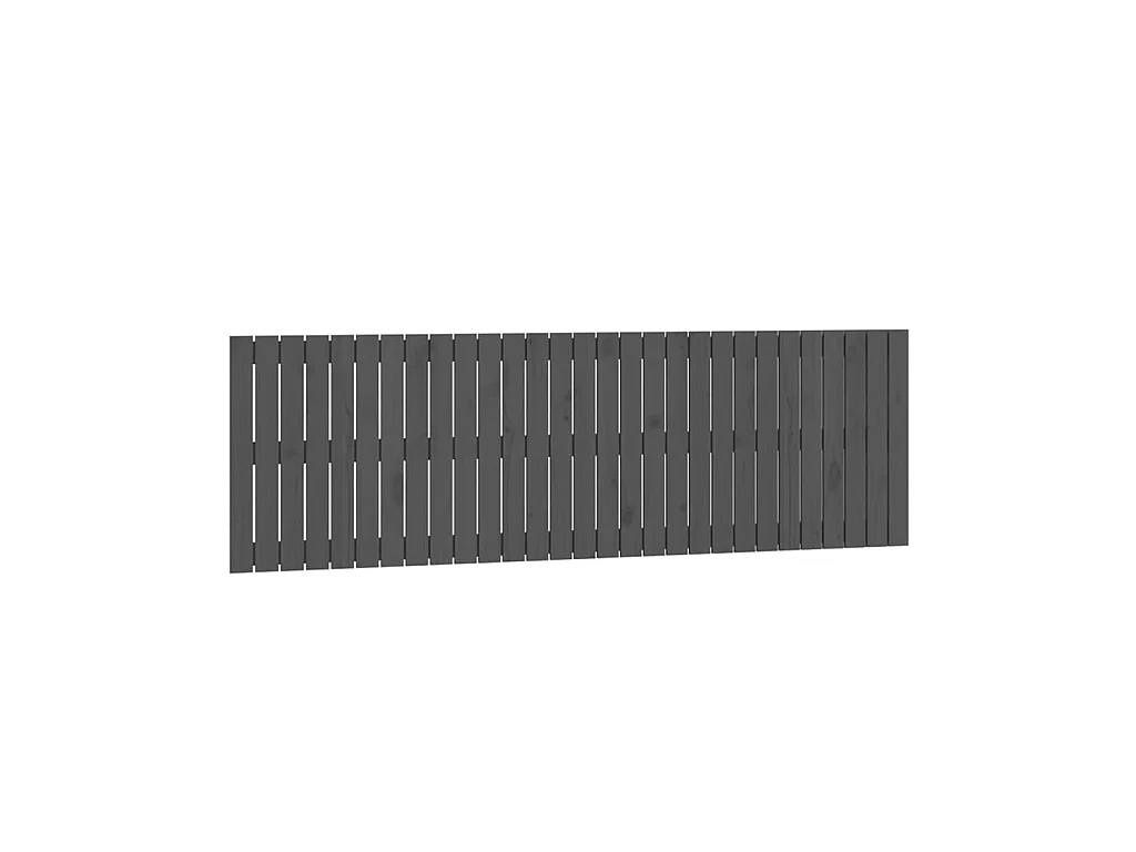 Tête de lit murale Gris 185x3x60 cm Bois massif de pin