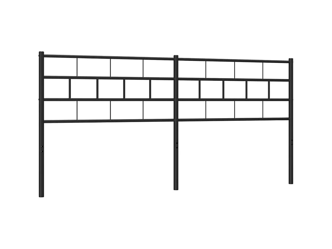 Zwart metalen hoofdeinde 193 cm