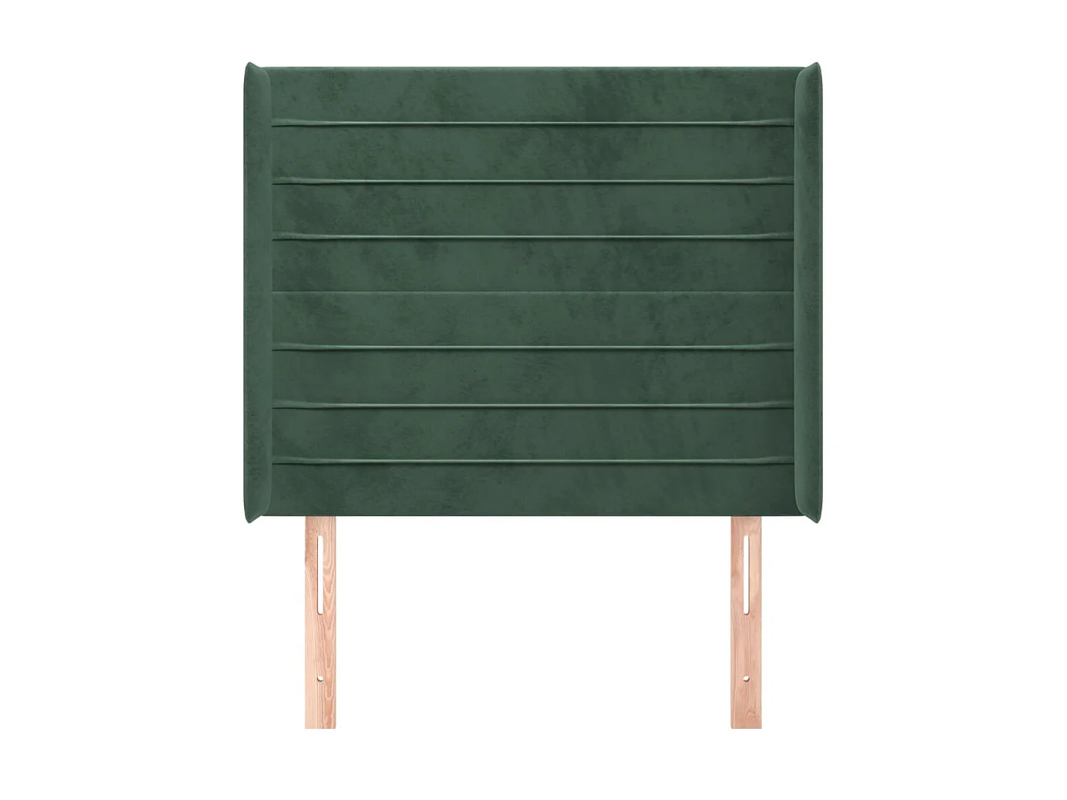 Tête de lit avec oreilles Vert foncé 103x16x118/128 cm Velours