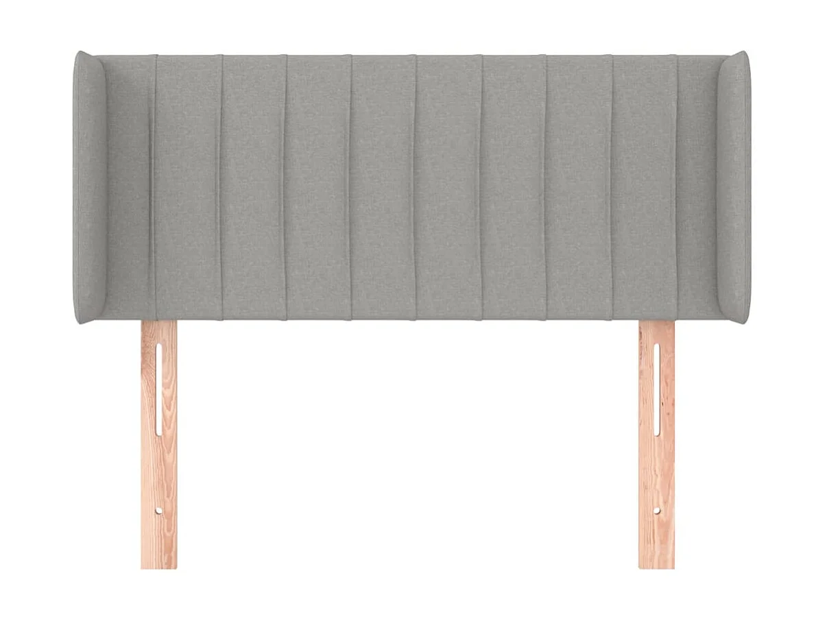 Tête de lit avec oreilles Gris clair 103x16x78/88 cm Tissu