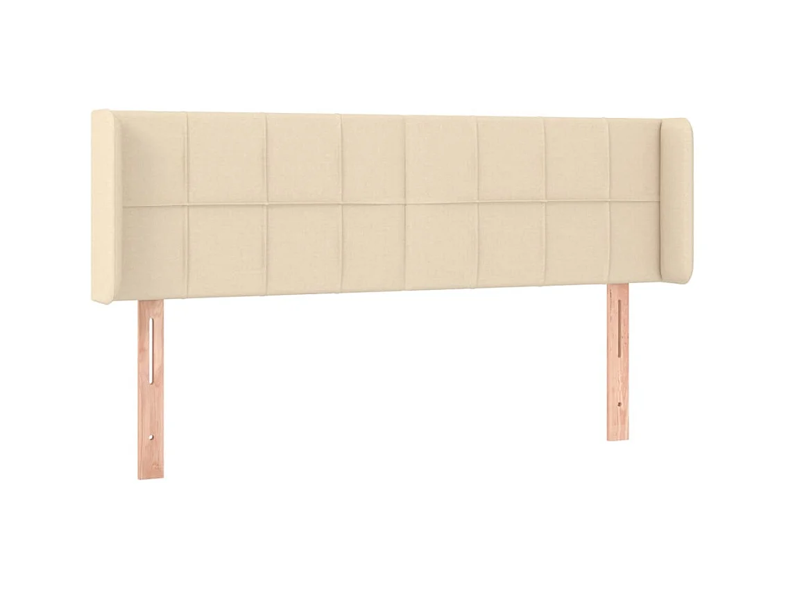 Tête de lit avec oreilles Crème 147x16x78/88 cm Tissu