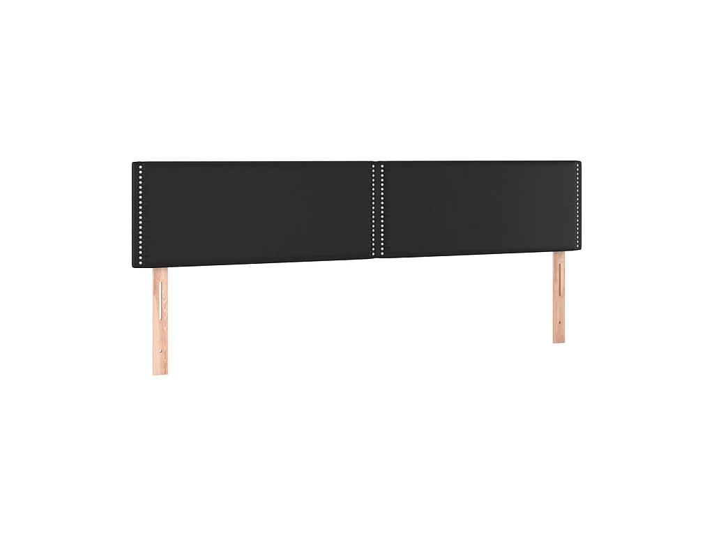 Têtes de lit 2 pcs Noir 90x5x78/88 cm Similicuir