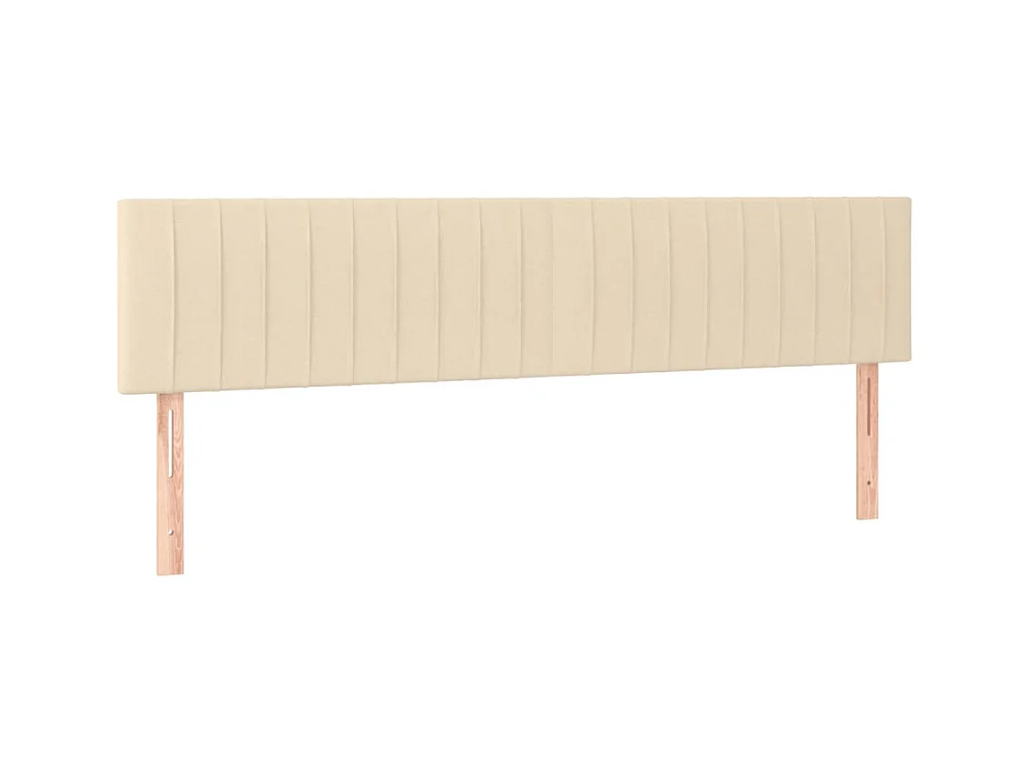 Têtes de lit 2 pcs Crème 90x5x78/88 cm Tissu