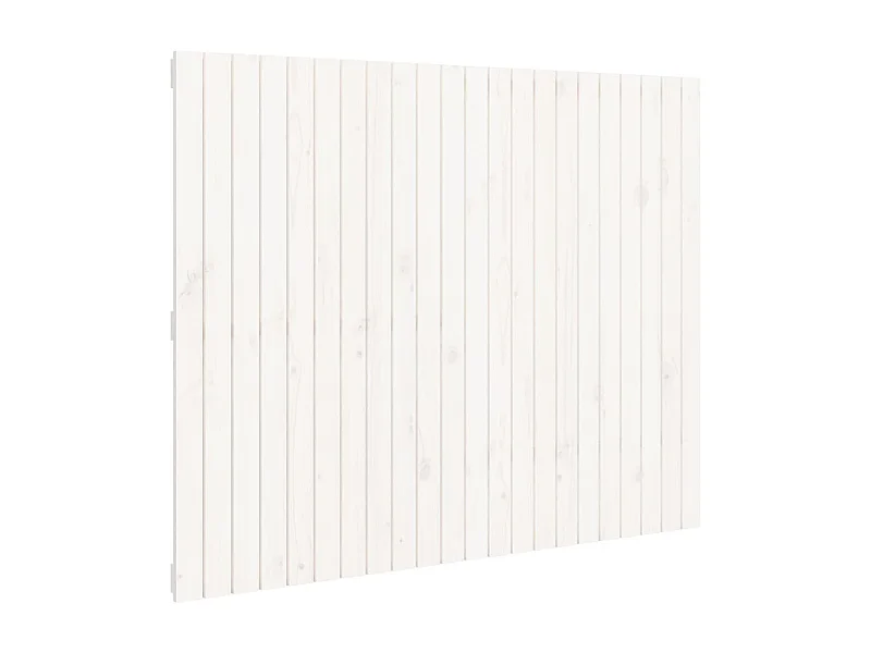 Tête de lit murale Blanc 140x3x110 cm Bois massif de pin