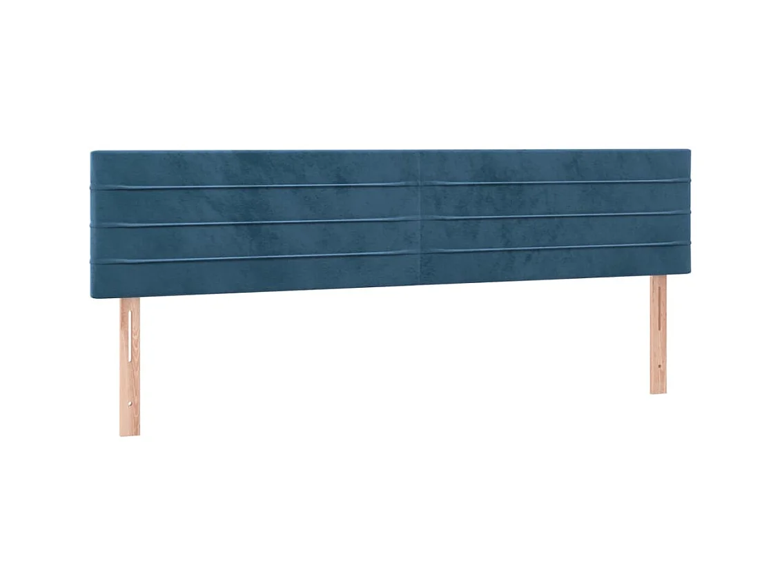 Têtes de lit 2 pcs Bleu foncé 100x5x78/88 cm Velours
