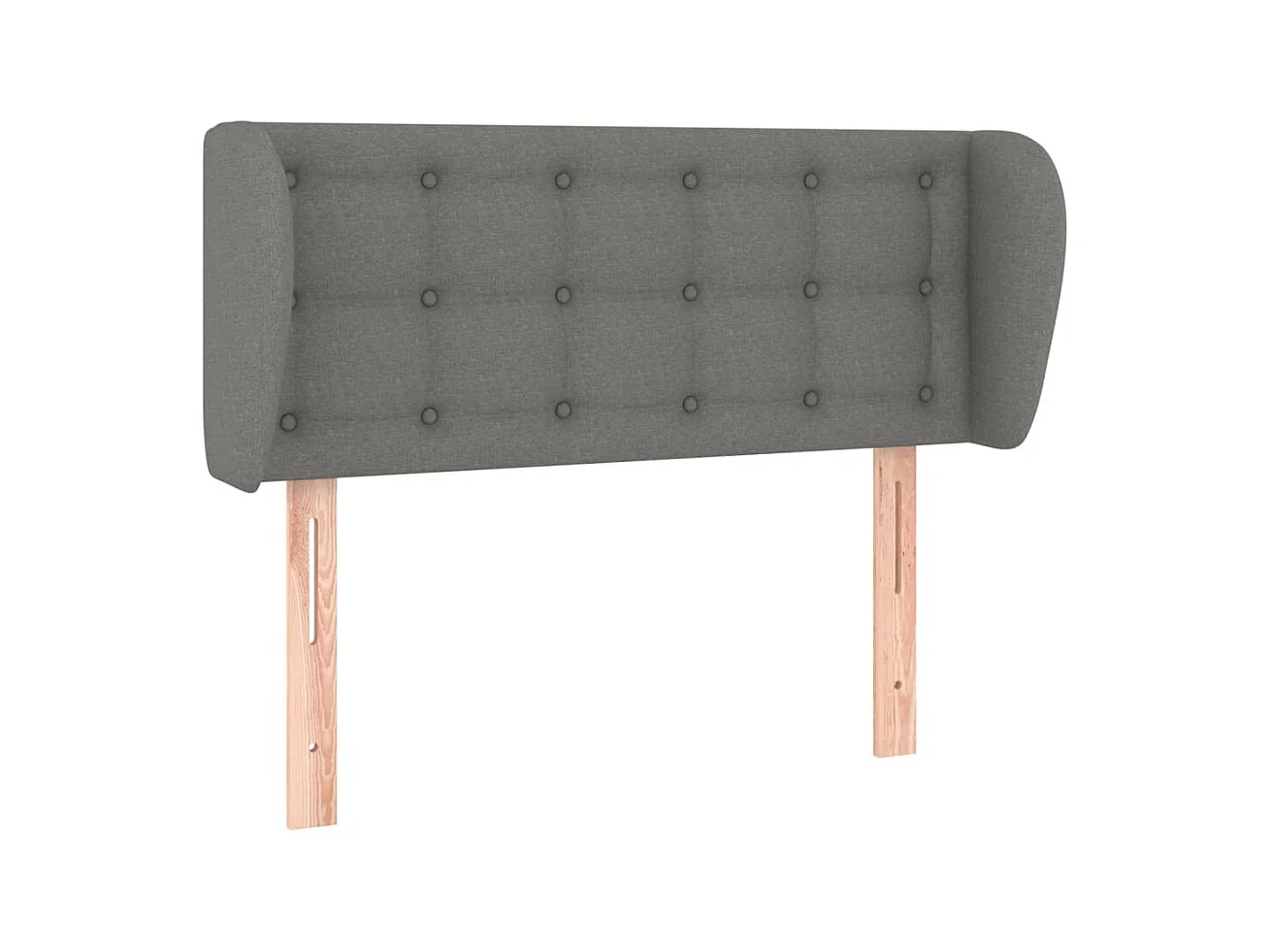 Tête de lit avec oreilles Gris foncé 93x23x78/88 cm Tissu