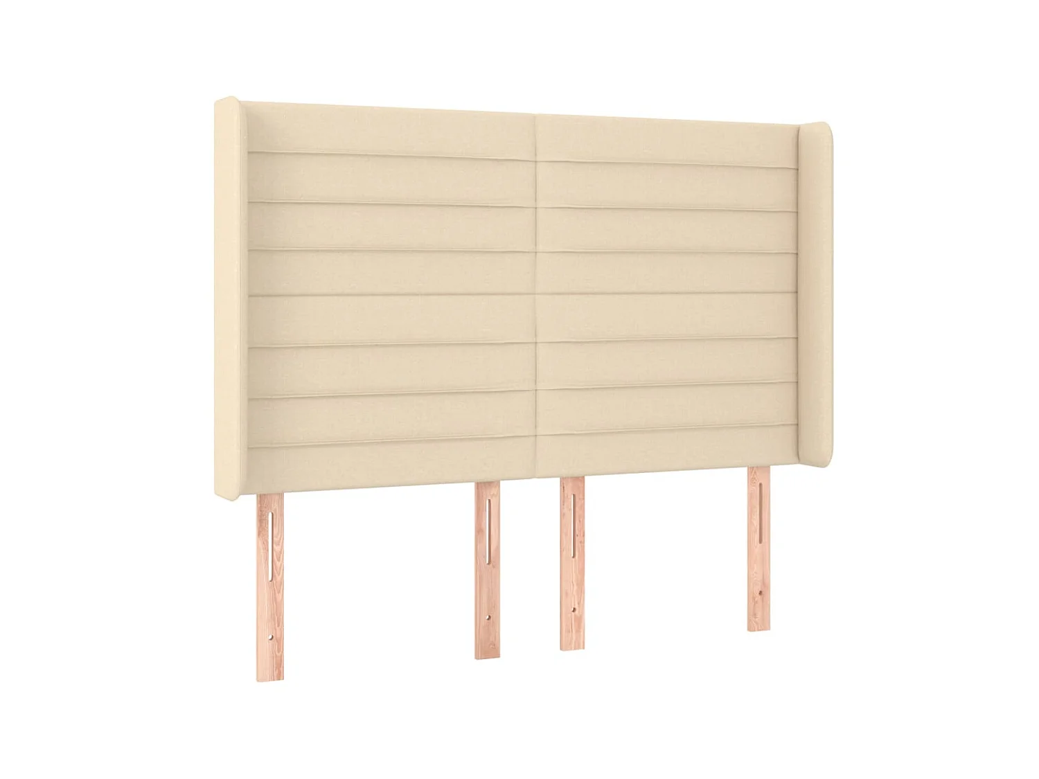 Tête de lit avec oreilles Crème 147x16x118/128 cm Tissu