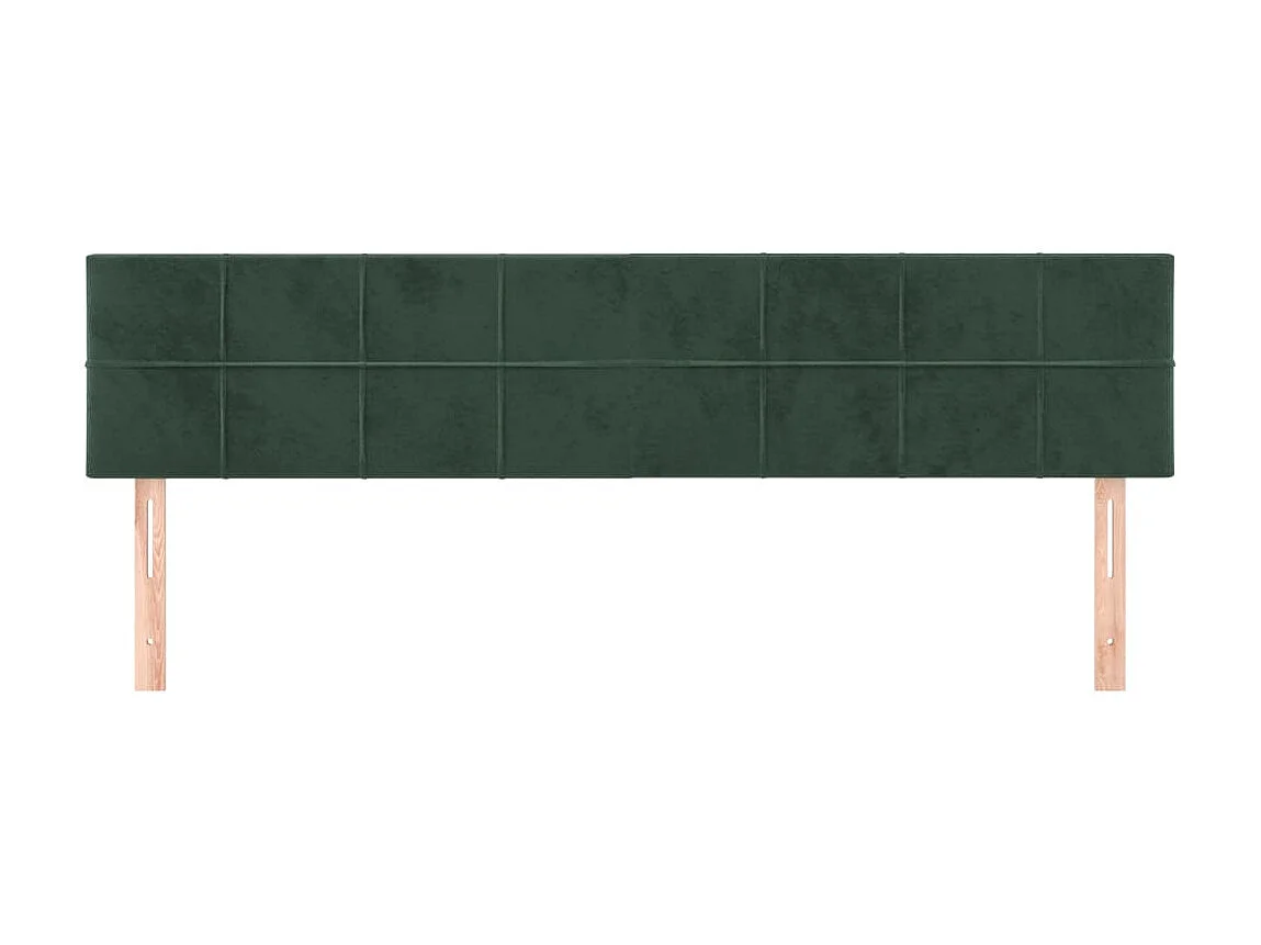 Testiere 2 pz Verde scuro 80x5x78/88 cm Velluto