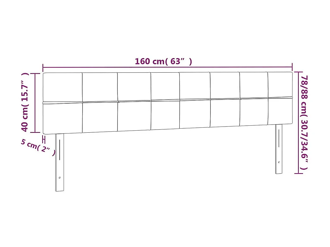 Testiere 2 pz Verde scuro 80x5x78/88 cm Velluto