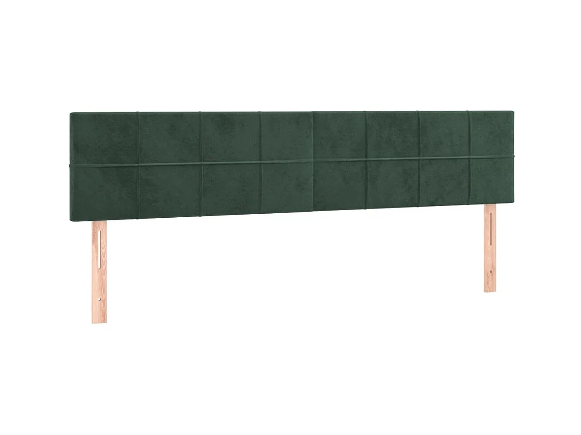 Têtes de lit 2 pcs Vert foncé 80x5x78/88 cm Velours
