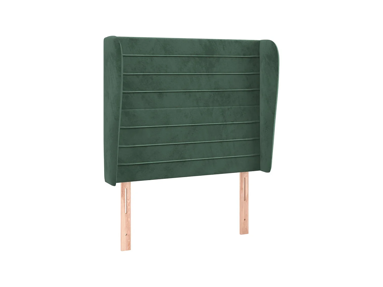 Tête de lit avec oreilles Vert foncé 83x23x118/128 cm Velours