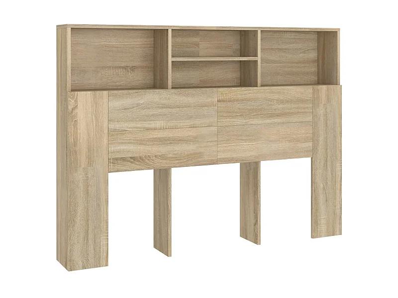 Mueble cabecero roble Sonoma 140x19x103,5 cm