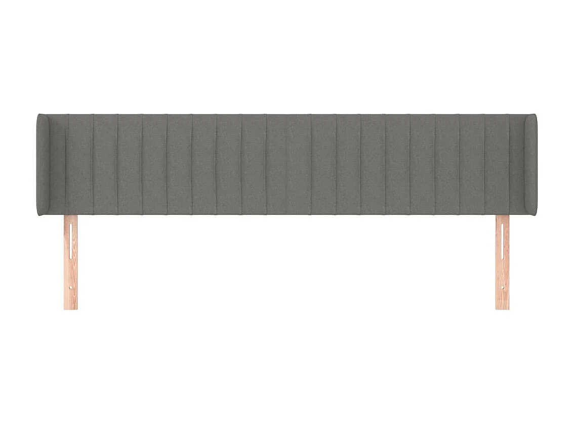 Kopfteil mit Ohren Dunkelgrau 163x16x78/88 cm Stoff