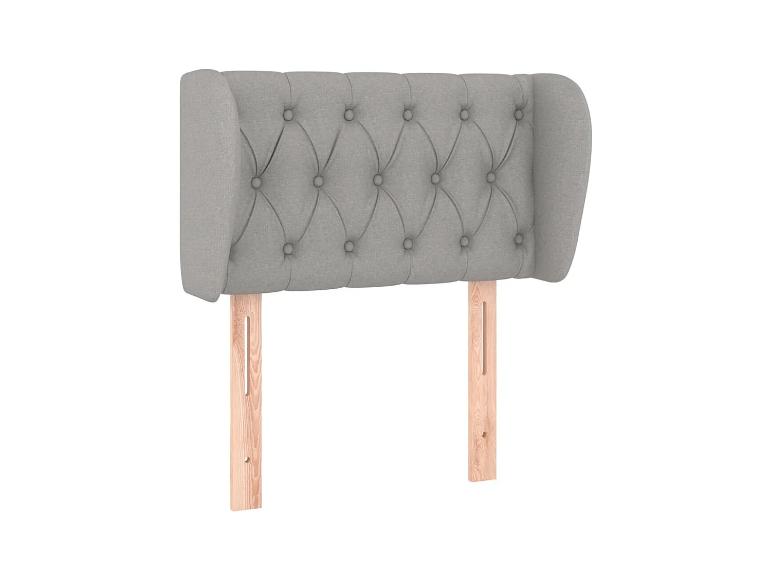 Tête de lit avec oreilles Gris clair 83x23x78/88 cm Tissu