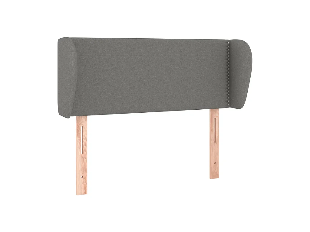Tête de lit avec oreilles Gris foncé 93x23x78/88 cm Tissu