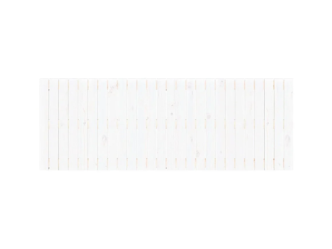 Tête de lit murale Blanc 166x3x60 cm Bois massif de pin